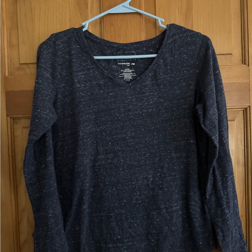 Navy Blue Long Sleeve Top